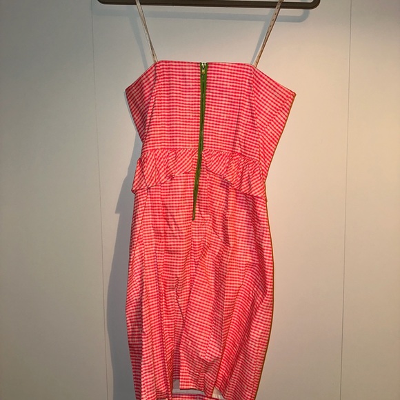 Lilly Pulitzer Strapless Gingham Dress - Coral - Picture 4 of 6